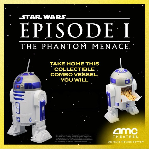 NEW Disney Star Wars R2-D2 Popcorn Bucket Sipper LIMITED EDITION AMC Exclusive - Picture 2 of 3